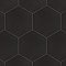 Textile Basic Hex Black 8-5/8" x 9-7/8" Porcelain Tile - Sold Per Case of 25 - 11.56 Square Feet
