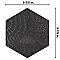 Gaudi Black Hex Ducados 8-5/8" x 9-7/8" Porcelain Tile - Per Case of 25 Tile - 11.41 Sq. Ft. Per Case