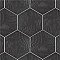 Gaudi Black Hex Ducados 8-5/8" x 9-7/8" Porcelain Tile - Per Case of 25 Tile - 11.41 Sq. Ft. Per Case