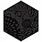 Gaudi Lux Black Hex 8-5/8" x 9-7/8" Porcelain Tile - Per Case of 25 Tile - 11.41 Sq. Ft. Per Case