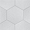 Gaudi Lux White Hex Ducados 8-5/8" x 9-7/8" Porcelain Tile - Per Case of 25 Tile - 11.41 Sq. Ft. Per Case