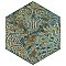 Gaudi React Hex Ocean 8-5/8" x 9-7/8" Porcelain Tile - Per Case of 25 Tile - 11.41 Sq. Ft. Per Case