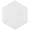 Gaudi White Hex Ducados 8-5/8" x 9-7/8" Porcelain Tile - Per Case of 25 Tile - 11.41 Sq. Ft. Per Case