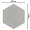 Textile Basic Hex Silver 8-5/8" x 9-7/8" Porcelain Tile - Sold Per Case of 25 - 11.56 Square Feet