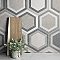 Traffic Hex Combi Grey 8-5/8" x 9-7/8" Porcelain Floor & Wall Tile - 25 Tiles Per Case - 11.5 Sq. Ft.