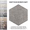 Traffic Hex Grey 8-5/8" x 9-7/8" Porcelain Floor & Wall Tile - 25 Tiles Per Case - 11.5 Sq. Ft.