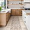 Llama Hex Flower Loire Noce 8-5/8" x 9-7/8" Porcelain Floor & Wall Tile - 25 Tiles Per Case - 11.5 Sq. Ft.