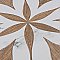 Llama Hex Flower Loire Noce 8-5/8" x 9-7/8" Porcelain Floor & Wall Tile - 25 Tiles Per Case - 11.5 Sq. Ft.