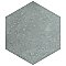Aspdin Hex Grey 8-5/8" x 9-7/8" Porcelain Floor and Wall Tile - 25 Tiles Per Case - 11.5 Square Feet