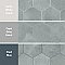 Aspdin Hex Grey 8-5/8" x 9-7/8" Porcelain Floor and Wall Tile - 25 Tiles Per Case - 11.5 Square Feet