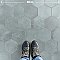 Aspdin Hex Grey 8-5/8" x 9-7/8" Porcelain Floor and Wall Tile - 25 Tiles Per Case - 11.5 Square Feet