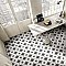 Stella Nero Black and White 9-3/4" x 9-3/4" Ceramic Tile - Sold Per Case of 16 - 11.11 Square Feet Per Case