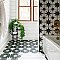 Stella Nero Black and White 9-3/4" x 9-3/4" Ceramic Tile - Sold Per Case of 16 - 11.11 Square Feet Per Case