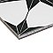 Stella Nero Black and White 9-3/4" x 9-3/4" Ceramic Tile - Sold Per Case of 16 - 11.11 Square Feet Per Case