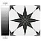 Stella Nero Black and White 9-3/4" x 9-3/4" Ceramic Tile - Sold Per Case of 16 - 11.11 Square Feet Per Case