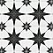 Stella Nero Black and White 9-3/4" x 9-3/4" Ceramic Tile - Sold Per Case of 16 - 11.11 Square Feet Per Case