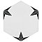 Stella Hex Nero 8-5/8"x 9-7/4" Ceramic Tile - Per Case of 25 Pieces - 11.50 Sq. Ft.