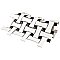 Metro Dog Bone Basket Weave Matte White/Gl Black Dot 10" x 10" Porcelain Mosaic Tile - Sold Per Case of 10 - 7.1 Sq. Ft.