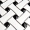 Metro Dog Bone Basket Weave Matte White/Gl Black Dot 10" x 10" Porcelain Mosaic Tile - Sold Per Case of 10 - 7.1 Sq. Ft.
