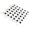 Metro Dog Bone Basket Weave Matte White/Gl Black Dot 10" x 10" Porcelain Mosaic Tile - Sold Per Case of 10 - 7.1 Sq. Ft.
