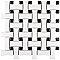 Metro Dog Bone Basket Weave Matte White/Gl Black Dot 10" x 10" Porcelain Mosaic Tile - Sold Per Case of 10 - 7.1 Sq. Ft.