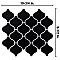 Metro Lantern Glossy Black 9-1/2" x 10-3/4" Porcelain Mosaic Tile - 10 Tiles Per Case - 7.3 Sq. Ft.