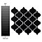 Metro Lantern Glossy Black 9-1/2" x 10-3/4" Porcelain Mosaic Tile - 10 Tiles Per Case - 7.3 Sq. Ft.