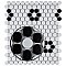 Metro Penny Satin 11-1/2" x 9-3/4" White with Flower Porcelain Mosaic Tile - Sold Per Case of 10 - 7.97 Square Feet
