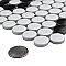 Metro Penny Satin 11-1/2" x 9-3/4" White with Flower Porcelain Mosaic Tile - Sold Per Case of 10 - 7.97 Square Feet