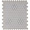 Metro Penny Satin 11-1/2" x 9-3/4" White with Flower Porcelain Mosaic Tile - Sold Per Case of 10 - 7.97 Square Feet