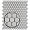 Metro Penny Matte White 9-3/4" x 11-1/2" Porcelain  Mosaic Tile - Sold Per Case of 10 - 7.97 Square Feet