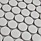 Metro Penny Matte White 9-3/4" x 11-1/2" Porcelain  Mosaic Tile - Sold Per Case of 10 - 7.97 Square Feet