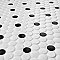 Metro Penny Matte 9-3/4" x 11-1/2" White with Black Dot Porcelain  Mosaic Tile - Sold Per Case of 10 - 7.97 Square Feet