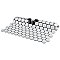 Metro Penny Matte 11-1/2" x 9-3/4" White with Black Flower Porcelain Mosaic Tile - Sold Per Case of 10 - 7.97 Square Feet