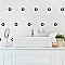 Metro Penny Matte 11-1/2" x 9-3/4" White with Black Flower Porcelain Mosaic Tile - Sold Per Case of 10 - 7.97 Square Feet