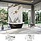 Touche Pleated Deco Zebre 23-1/2" x 47-1/8" Porcelain Floor and Wall Tile - 2 Tiles Per Case - 15.44 Square Feet