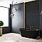 Apini Hex Matte Black 9-1/8" x 10-1/2" Porc Floor & Wall Tile - Sold Per Case of 14 - 7.14 Sq. Ft.