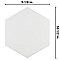 Apini Hex Matte White 9-1/8" x 10-1/2" Porc Floor & Wall Tile - Sold Per Case of 14 - 7.14 Sq. Ft.