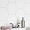 Apini Hex Matte White 9-1/8" x 10-1/2" Porc Floor & Wall Tile - Sold Per Case of 14 - 7.14 Sq. Ft.