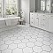Apini Hex Matte White 9-1/8" x 10-1/2" Porc Floor & Wall Tile - Sold Per Case of 14 - 7.14 Sq. Ft.