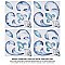 Saint Germain Gele Deco Flore 5-3/4" x 5-3/4" Porcelain Floor & Wall Tile - 10.46 Sq. Ft - 44 Tiles Per Case