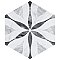 Classico Bardiglio Hexagon Flower 7" x 8" Porcelain Tile - Sold Per Case of 25 Tile - 7.67 Square Feet Per Case