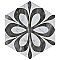 Classico Bardiglio Hex Daisy 7" x 8" Porcelain Floor & Wall Tile - Per Case of 25 - 7.50 Sq. Ft.