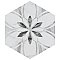 Classico Bardiglio Hex Dahlia Light 7" x 8" Porcelain Floor & Wall Tile - Per Case of 25 - 7.50 Sq. Ft.