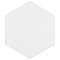 Hexatile Glossy Blanco 7" x 8" Porcelain Wall Tile - Sold Per Case of 25 - 7.67 Square Feet