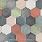 Heritage Hex Shadow 7" x 8" Porcelain Floor & Wall Tile - 25 Tiles Per Case - 7.5 Sq. Ft.