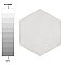 Heritage Hex Snow 7" x 8" Porcelain Floor & Wall Tile - 25 Tiles Per Case - 7.5 Sq. Ft.