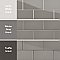Piscina Brick Glossy Dark Grey 9-5/8" x 19-1/2" Porcelain Floor and Wall Tile - 8 Tiles Per Case - 10.64 Square Feet