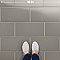 Piscina Brick Glossy Dark Grey 9-5/8" x 19-1/2" Porcelain Floor and Wall Tile - 8 Tiles Per Case - 10.64 Square Feet