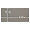 Piscina Brick Glossy Dark Grey 9-5/8" x 19-1/2" Porcelain Floor and Wall Tile - 8 Tiles Per Case - 10.64 Square Feet